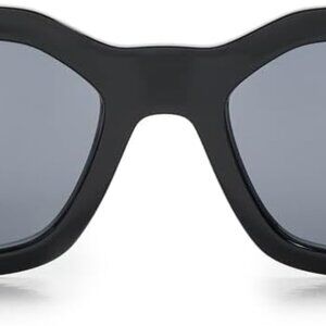 Durable & Stylish 53mm Sunglasses for Men and Women - Grey Lenses, Black Frame